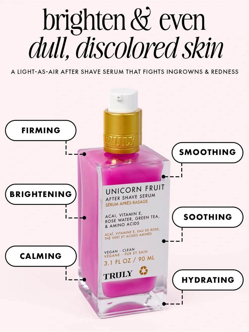 TRULY Unicorn Fruit After Shave Serum - Pink & Gold